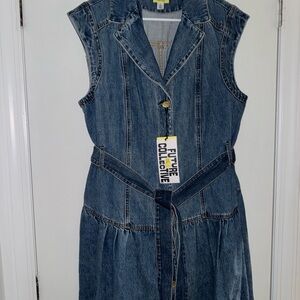 Future Collective Denim Dress with Belt